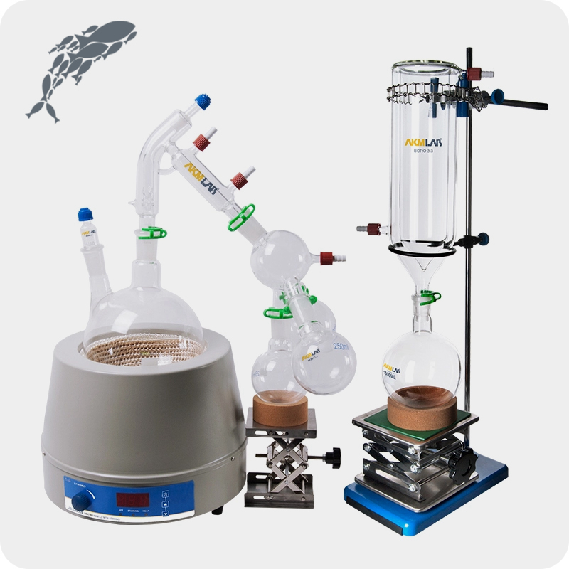 Ultrasonic Cleaner Lab - Kit di Vetreria per Distillazione a