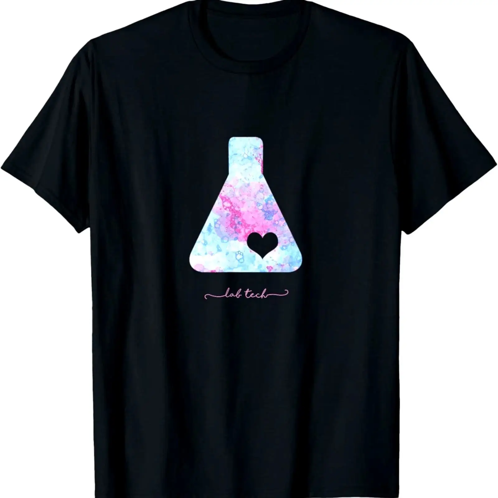 Medical Lab Gifts - Maglietta con stampa 'Beaker with heart'