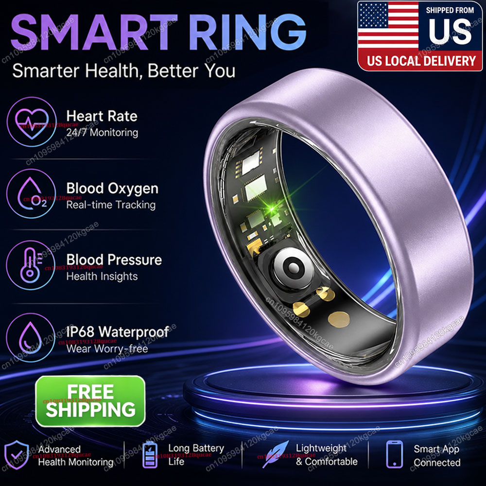 Blood Pressure Monitor - Anello Intelligente con Monitoraggio Frequenza Cardiaca,