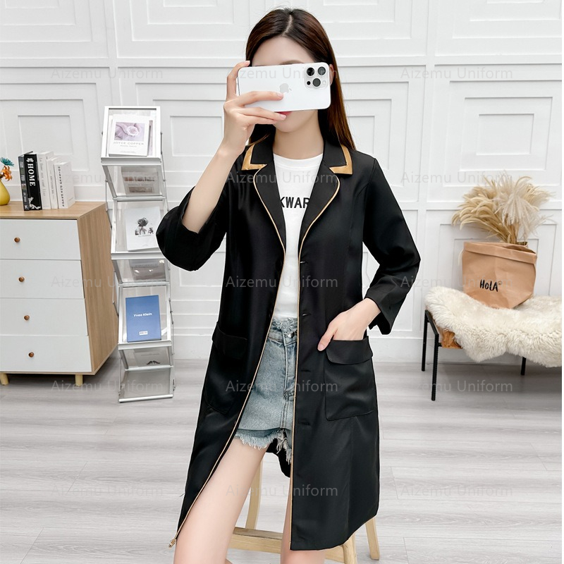 uniforme di bellezza nera con  - Medical Lab Coats recensione e prezzo