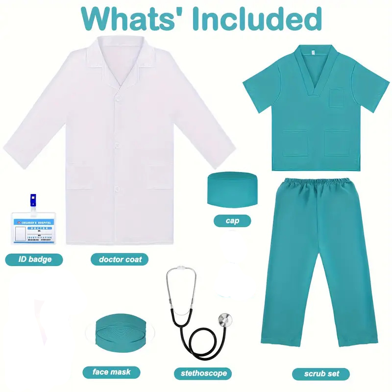 7PCS Bambini Dottore Infermier - Medical Lab Coats recensione e prezzo